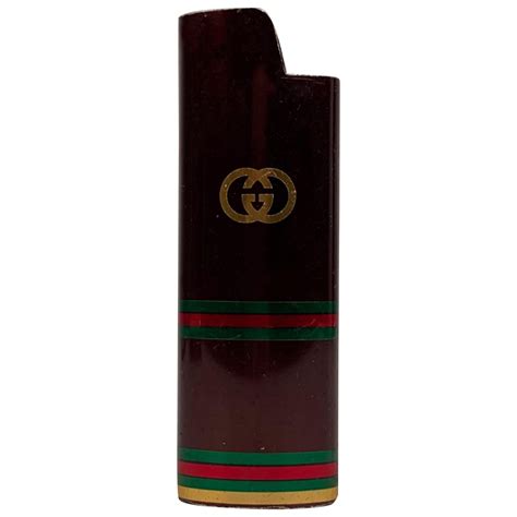 gucci lighter case pattern|Gucci Vintage Brown Signature Web Disposable Lighter Case .